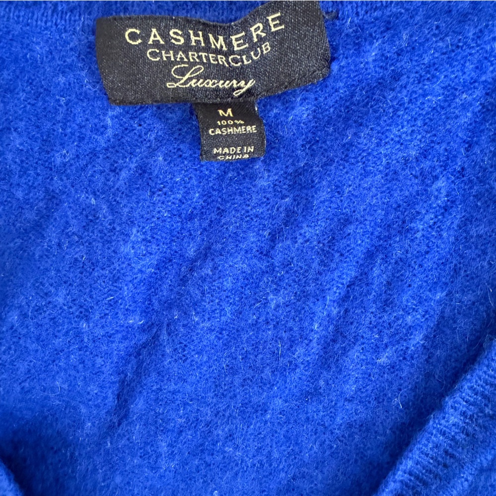 💙 Charter Club Luxury Cashmere Sweater – Royal Blue